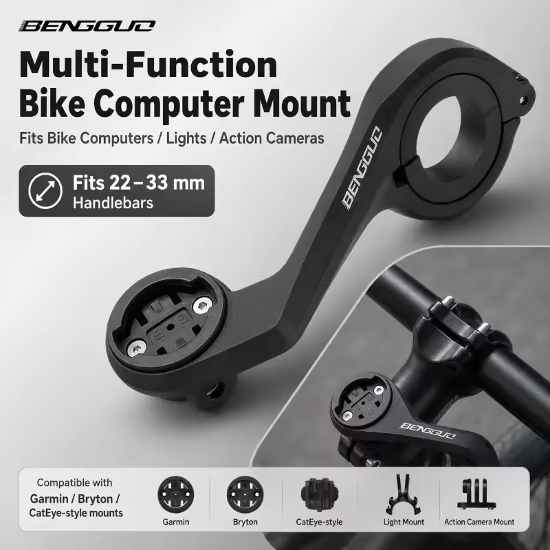 Mountain Biking Lights - GPS Bike Computer Mount Holder Extension